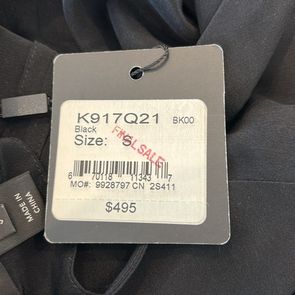 St. John NWT silk shell, black, cowl neck, size S - Picture 4 of 6